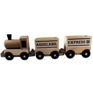 Aggieland Express wooden train 3 pieces A&M kiddos